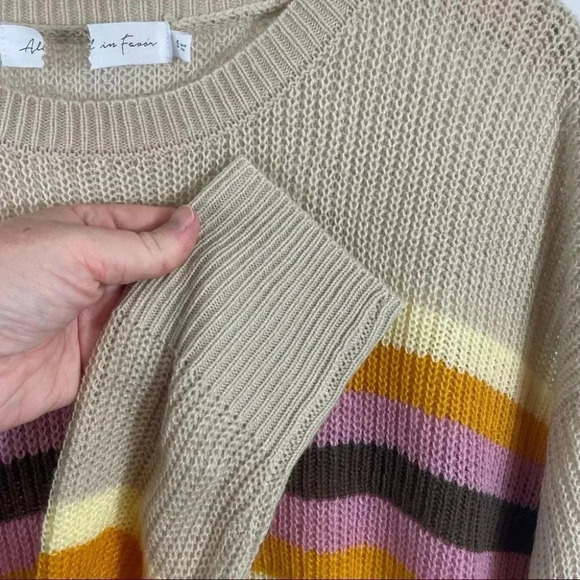 All in  Favor Striped Dolman Sleeve Sweater - Picture 5 of 10